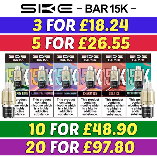 Ske bar 15k pods prefilled - 15k,