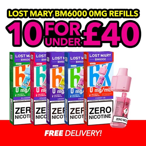 Lost mary bm6000 0mg refill - mary,